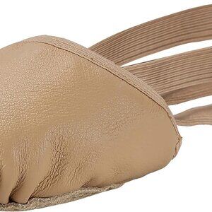 Leather Half Sole Jazz Ballet Dance Shoes Women's Girls Elastic Closure